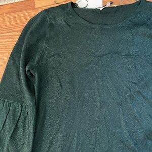 Calvin Klein NEVER WORN emerald green shirt/blouse in size Medium